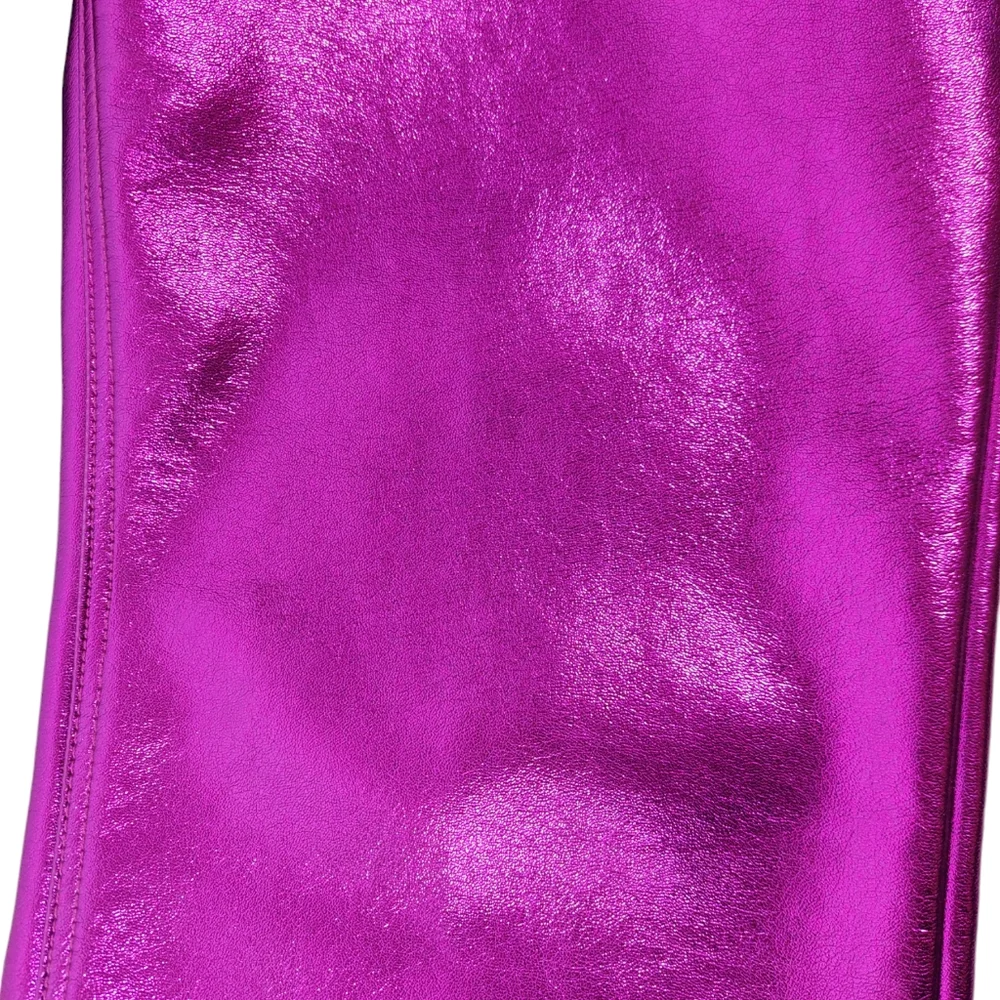 Good American Good Iconic Pop Thistle Metallic Faux Leather Pants